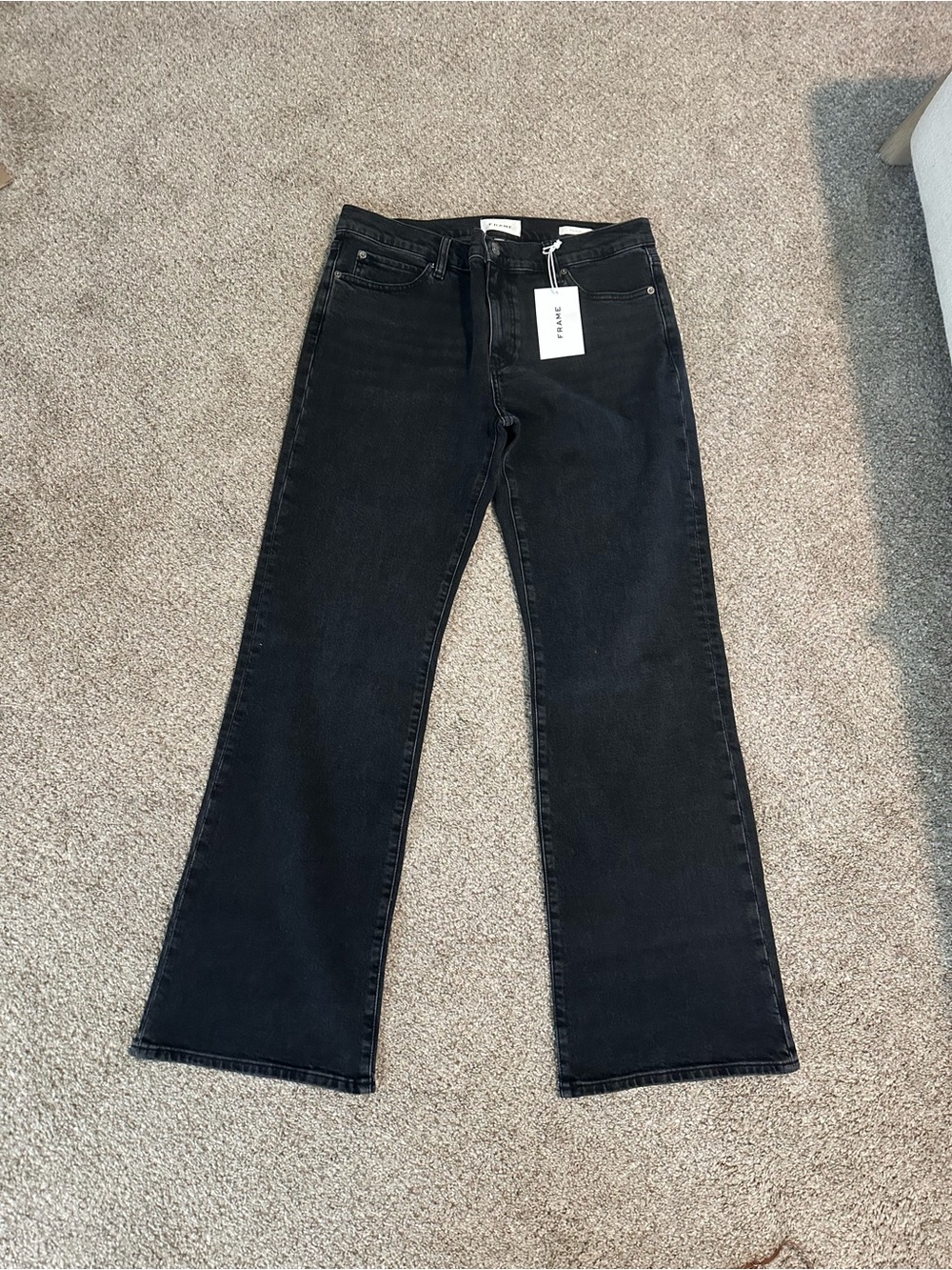 Frame Denim Black Boot Cut Jeans